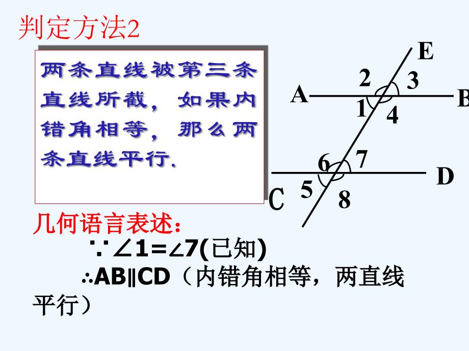 精品教育平行线的判定课件3