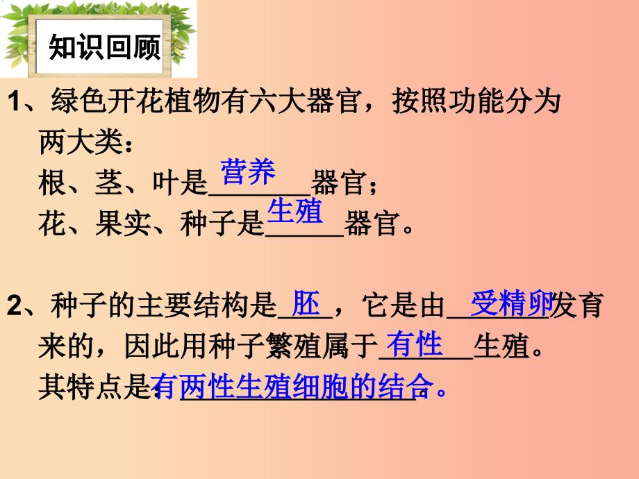 2019年八年级生物上册417植物的营养生殖课件1新版济南版