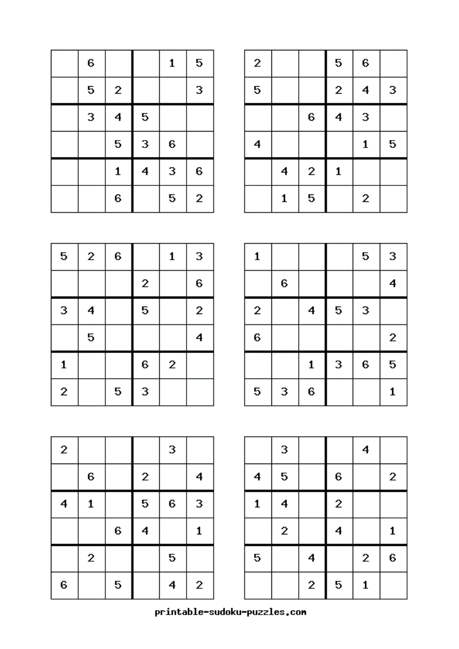 数独题目六宫格