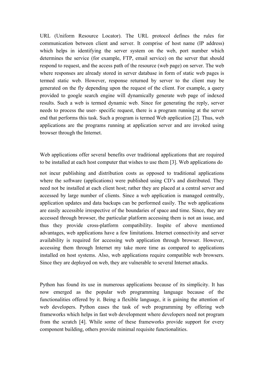 英語外文文獻翻譯成品資料python作為web服務器應用程序開發的工具