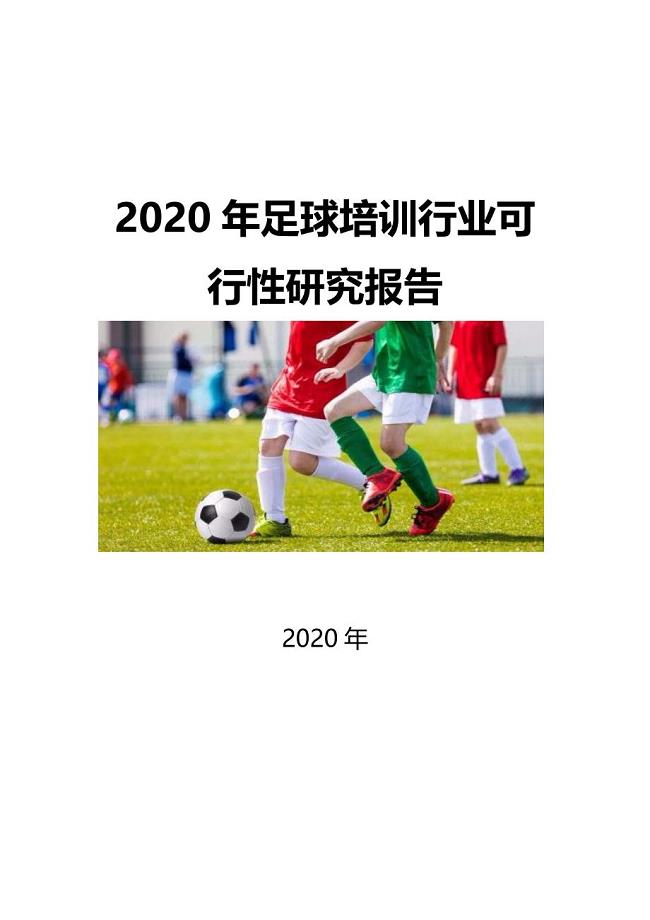 2020足球培训行业可行性研究报告