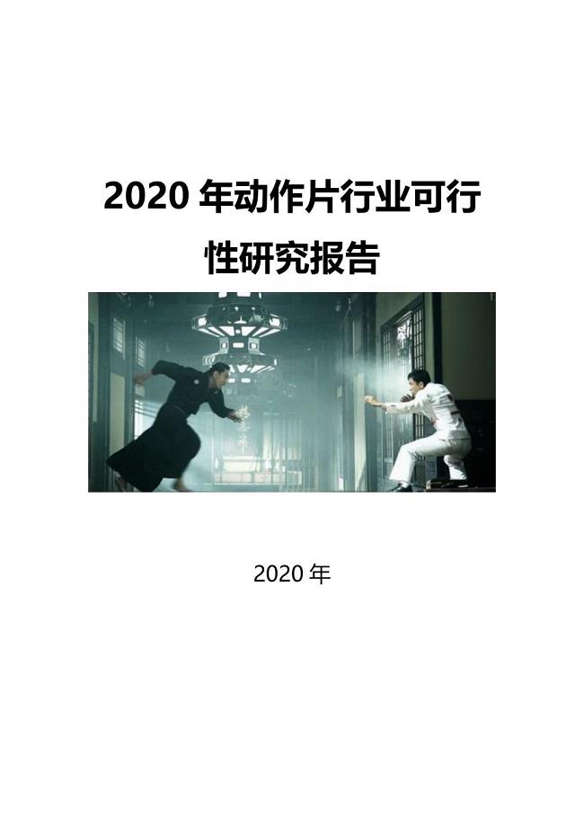 2020动作片行业可行性研究报告