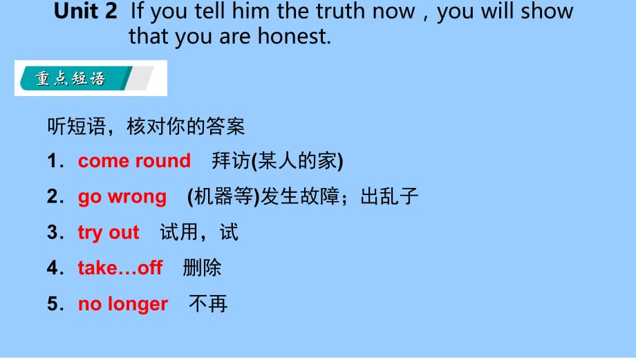 if you tell him the truth nowyou will show that you are honest讀