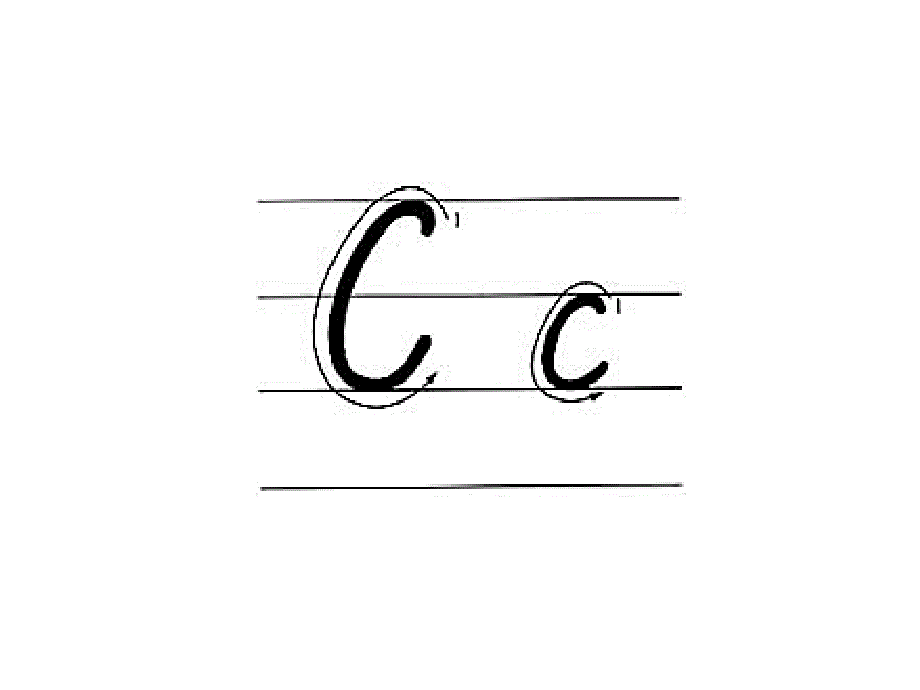 26個英語字母手寫體模板課件